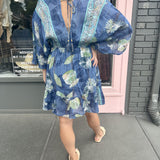 ABBY LUREX LEAF MINI DRESS