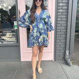 ABBY LUREX LEAF MINI DRESS