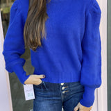KYLA BACK TIE PUFF SLV SWEATER