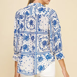 FLORAL BUTTON DOWN TOP