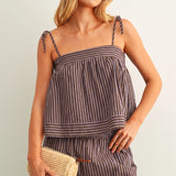 STRIPE SPAGHETTI STRAP TOP