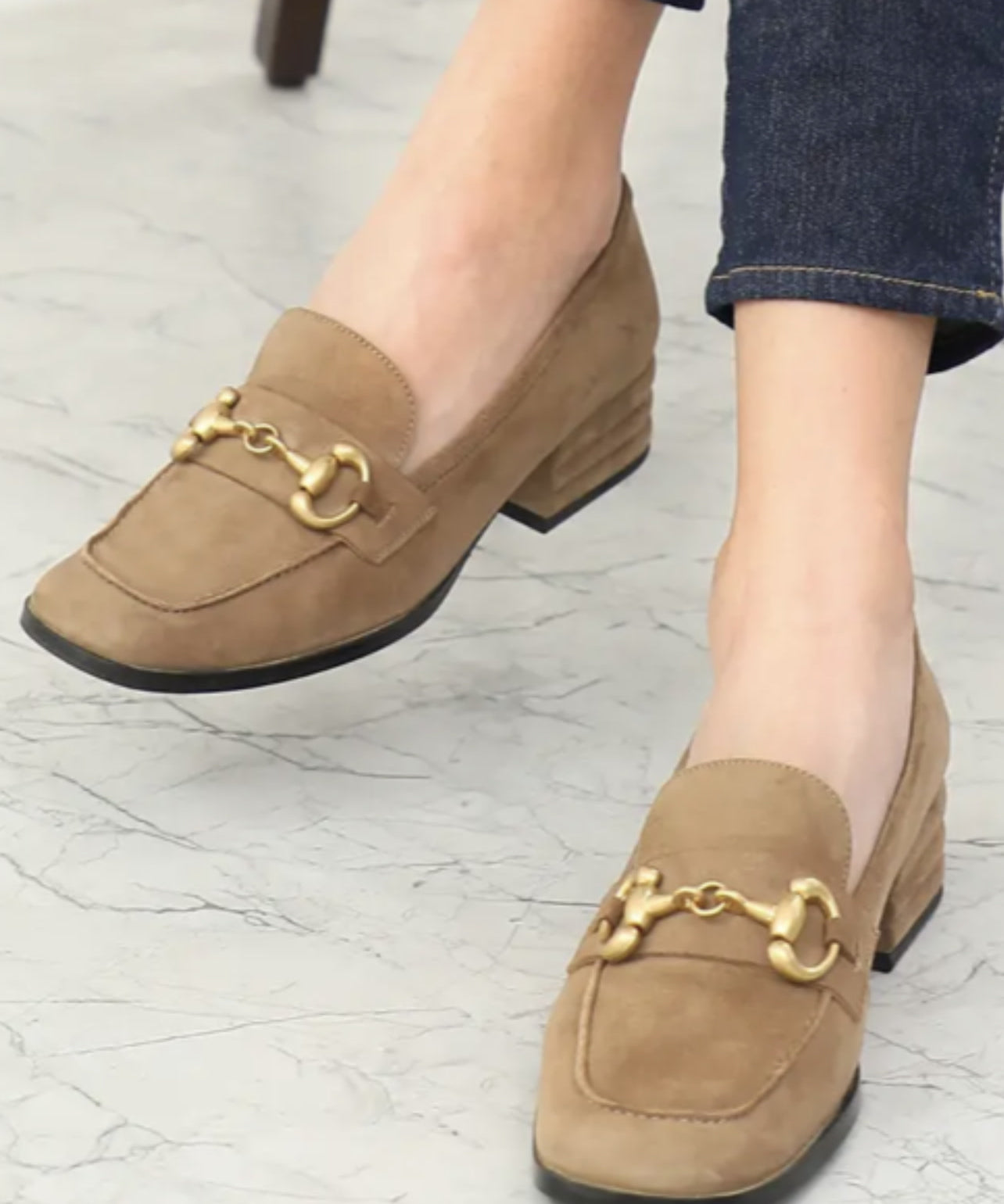 SUEDE LOAFER PUMP