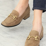 SUEDE LOAFER PUMP