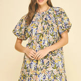 FLORAL TUNIC MINI DRESS