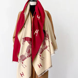 EQUESTRIAN REVERSIBLE WRAP RED CREAM STABLE