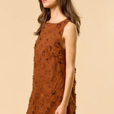 FLOWER CUT OUT SUEDE MINI