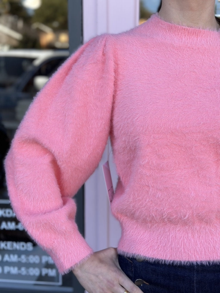 CREWNECK BUBBLE SLEEVE SWEATER