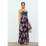 CORSET BODICE TIERED MAXI