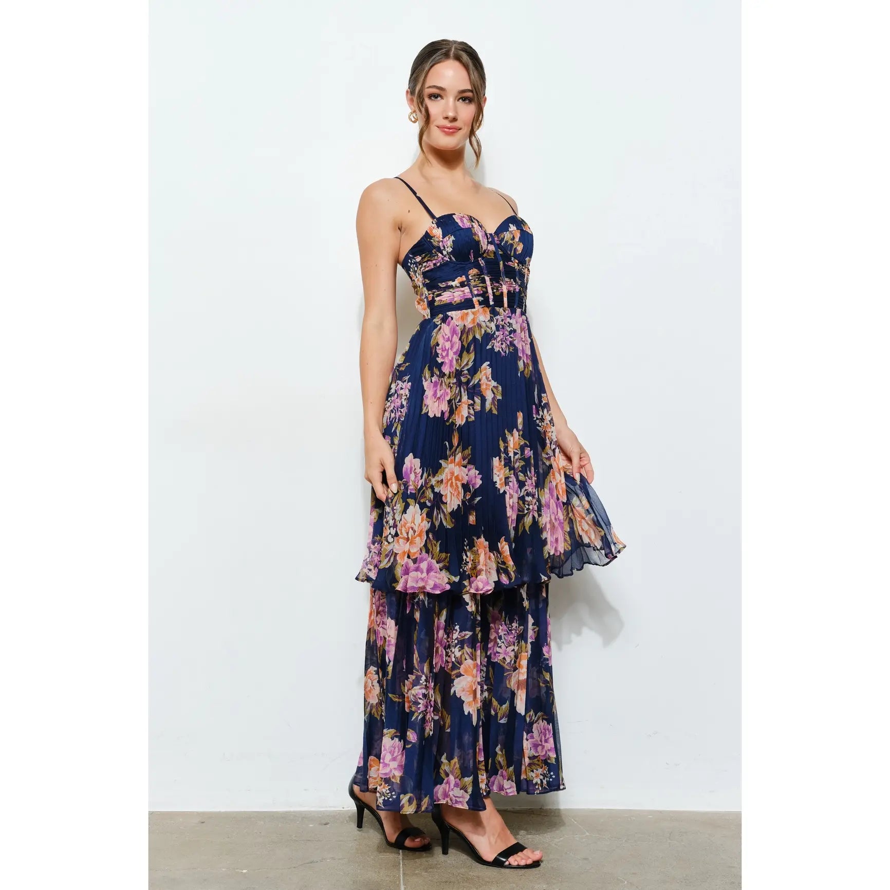 CORSET BODICE TIERED MAXI