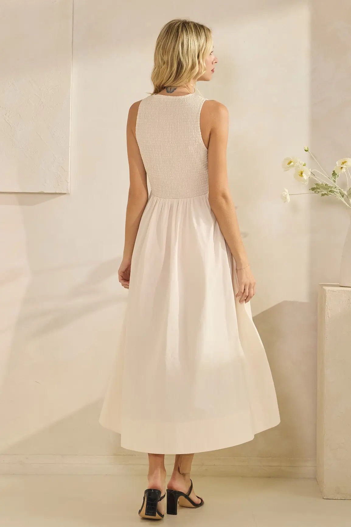 SLVLESS POPLIN MAXI DRESS