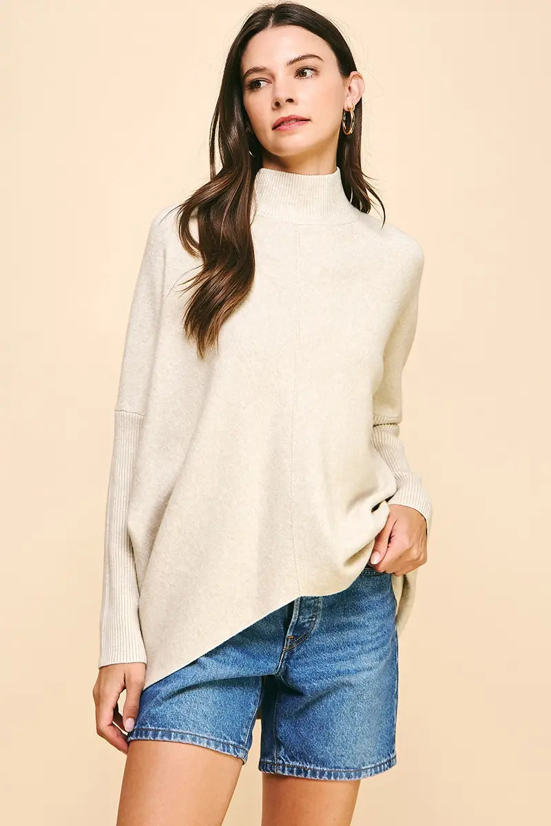 TURTLE NECK LONG SLEEVE SWEATER