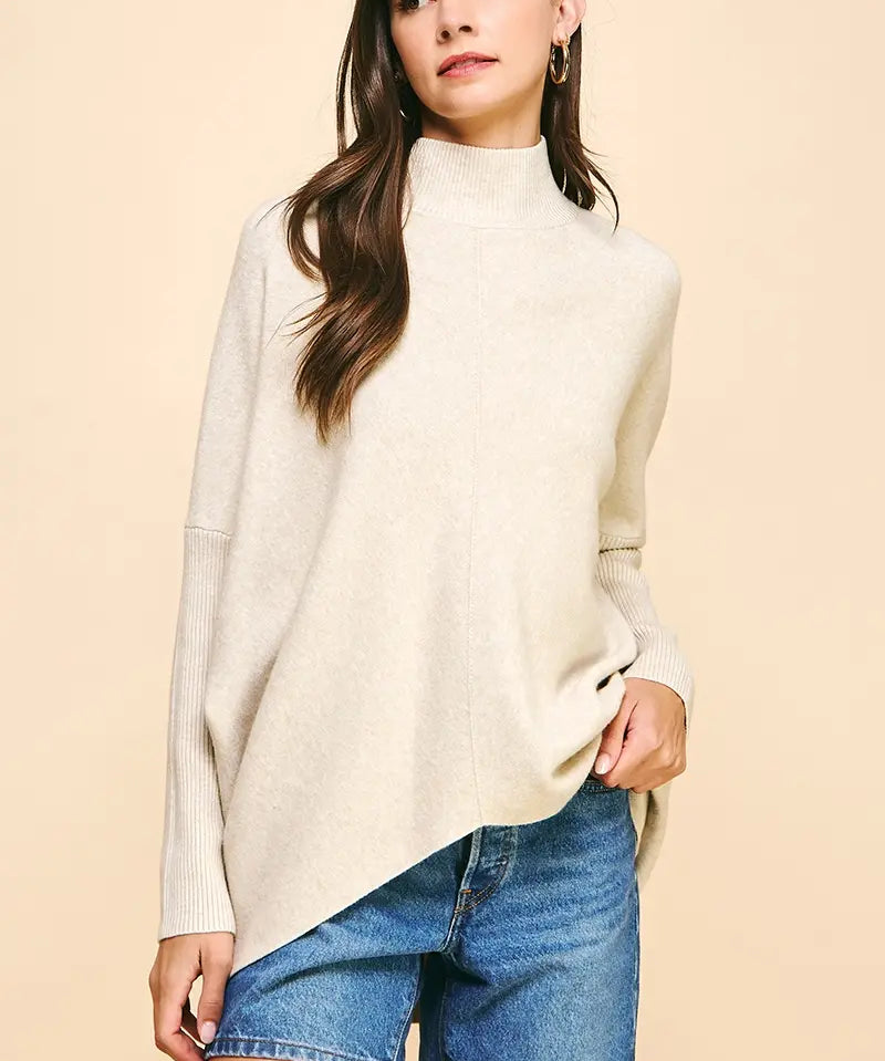 TURTLE NECK LONG SLEEVE SWEATER