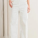 STRIPED JEAN W/BUTTON DETAIL