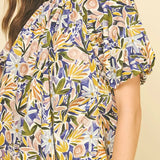 FLORAL TUNIC MINI DRESS