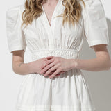 POUF SSLV TIERED MIDI DRESS