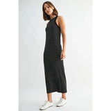 STRIPE RIB KNIT DRESS