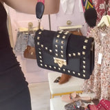 SUEDED SHOULDER BAG
