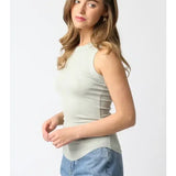 RIBBED HIGH SCOOP NECK TANK