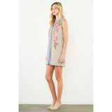 ANYA STRIPE & SCALLOP MINI DRESS