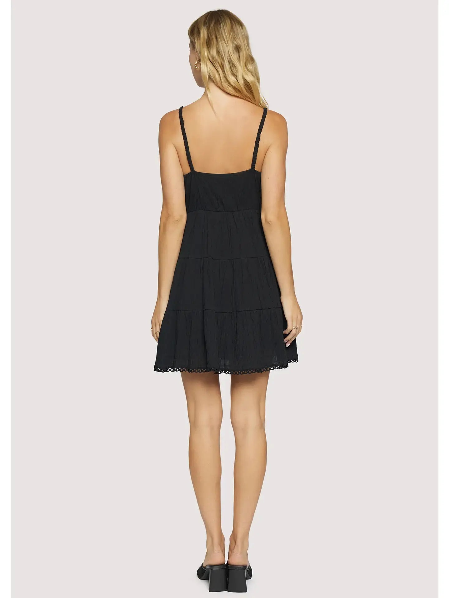 SPAGHETTI STRAP COTTON MINI DRESS