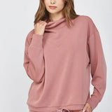 BUTTER SOFT COWL NECK SWEATSHIRT (additional colors)