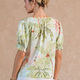 TROPICAL PRINT SSLV TOP