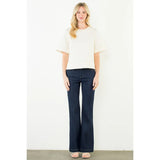 ZOE DENIM CREW NECK TOP