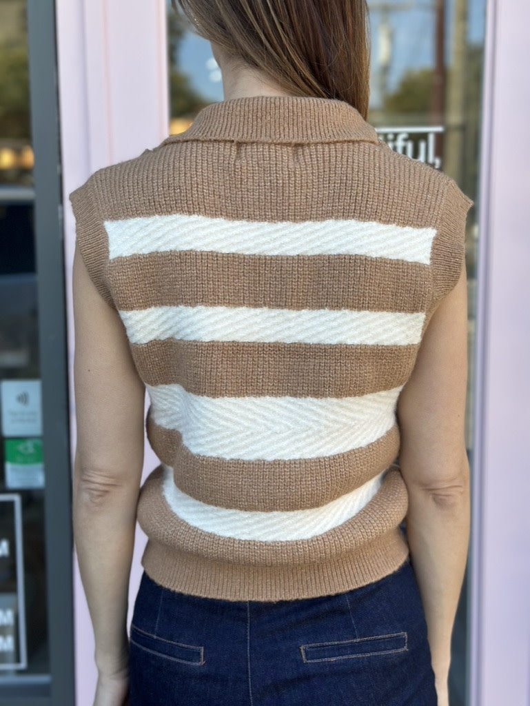STRIPED SWEATER VEST