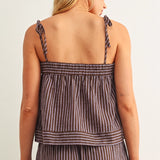 STRIPE SPAGHETTI STRAP TOP