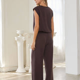 Brushed Modal Wide Leg Drawstring Pants