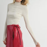 EVERYDAY MOCK NECK LSLV TOP (Additional Colors)