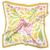 BLOOM PRINT YELLOW SQUARE SCARF