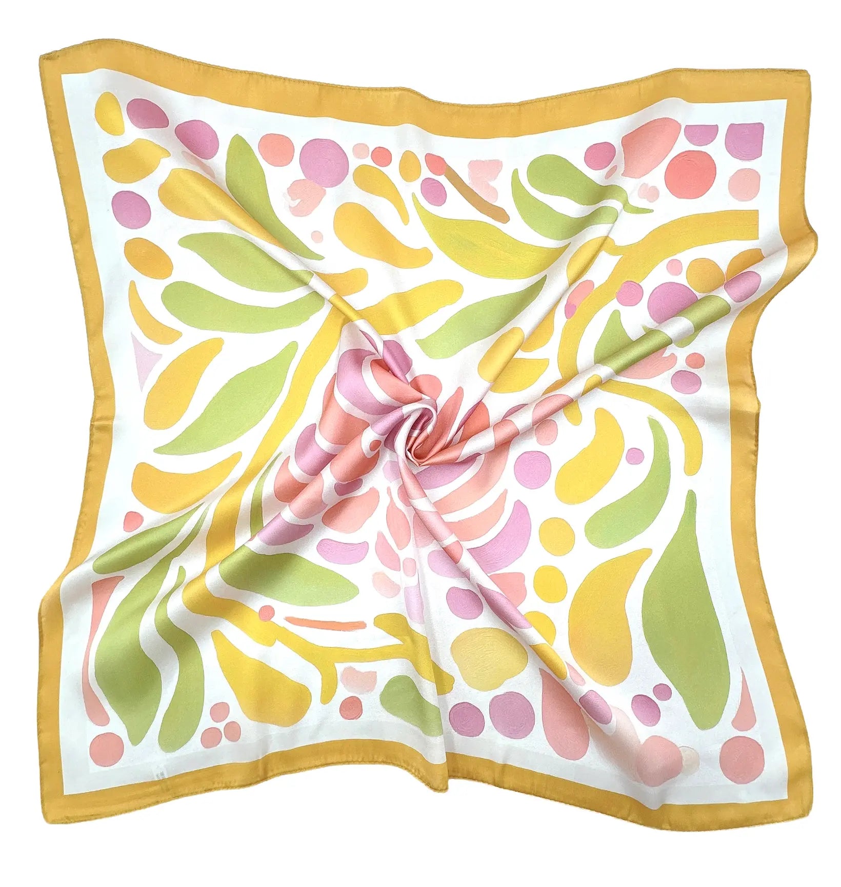 BLOOM PRINT YELLOW SQUARE SCARF