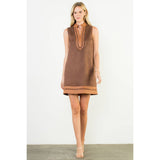 Sleeveless Suede Dress