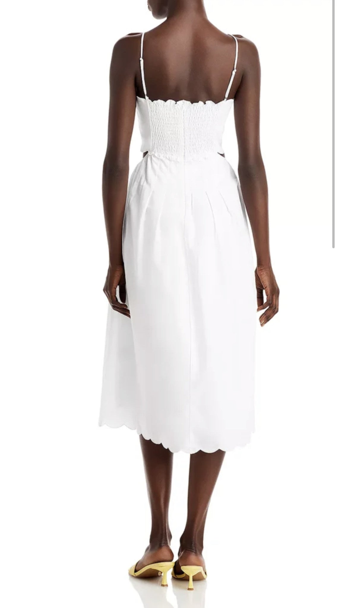 ALBA SCALLOPED & CUT OUT MIDI DRESS