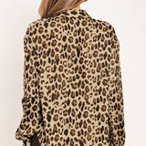 Silky Leopard Button Down Blouse