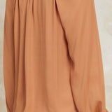 V NECK FOLDED SHOULDER TOP