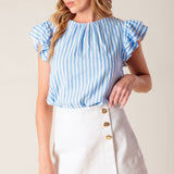 GOLD BUTTON MINI SKORT