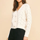 PEARL BUTTON DOWN KNIT CARDIGAN