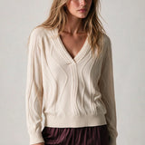 Texture Knit Wave Sweater
