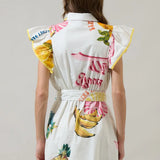ZAHRA FRUIT MINI DRESS W/BELT