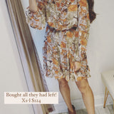 RUFFLE V NECK TIERED PICOT DRESS