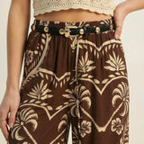 Black Braided Faux Leather Gold Buckle Stud Detail Belt