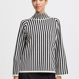 BYOTARI ROLLNECK STRIPE SWEATER