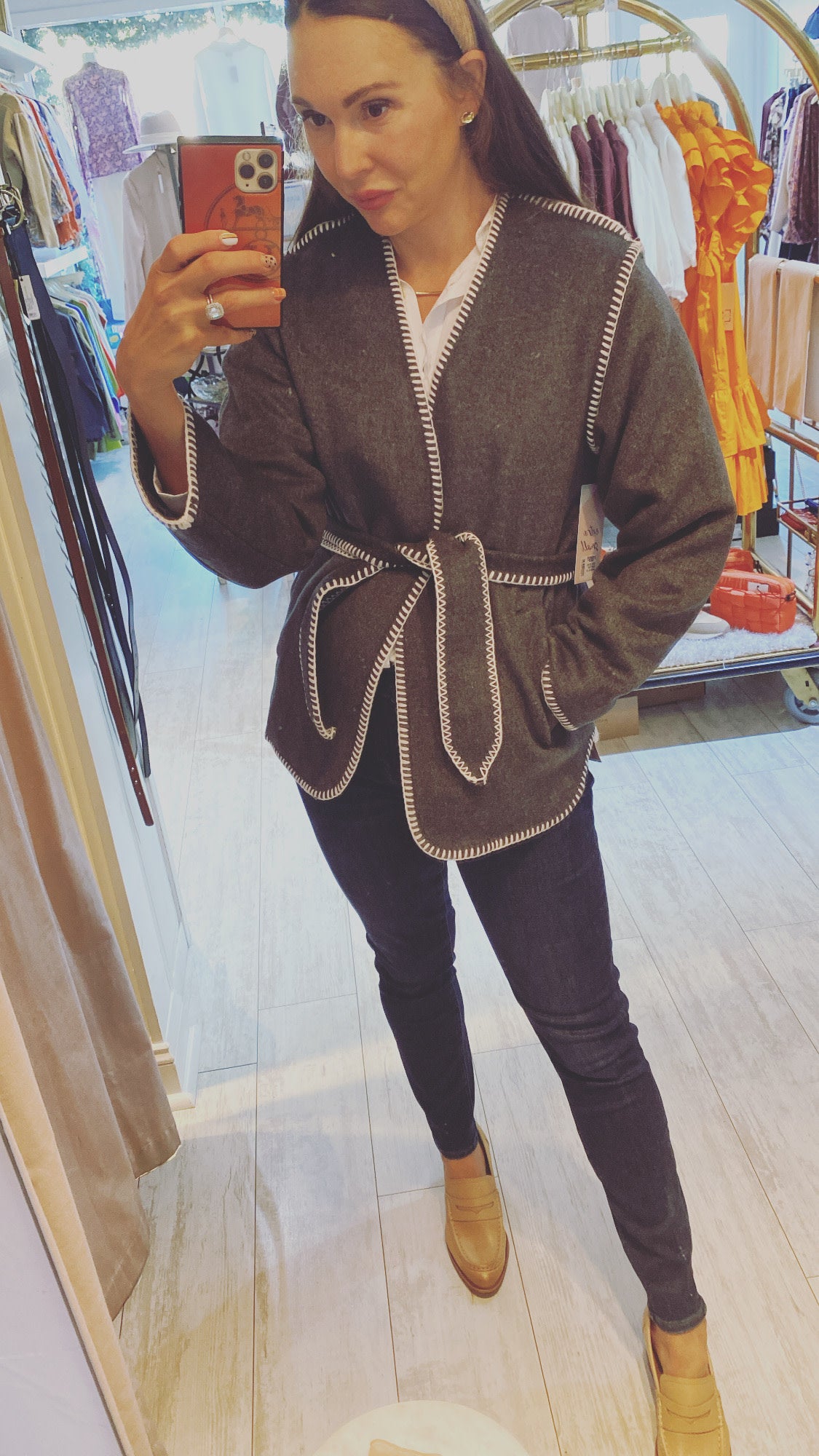 WOOL BLEND WRAP COAT
