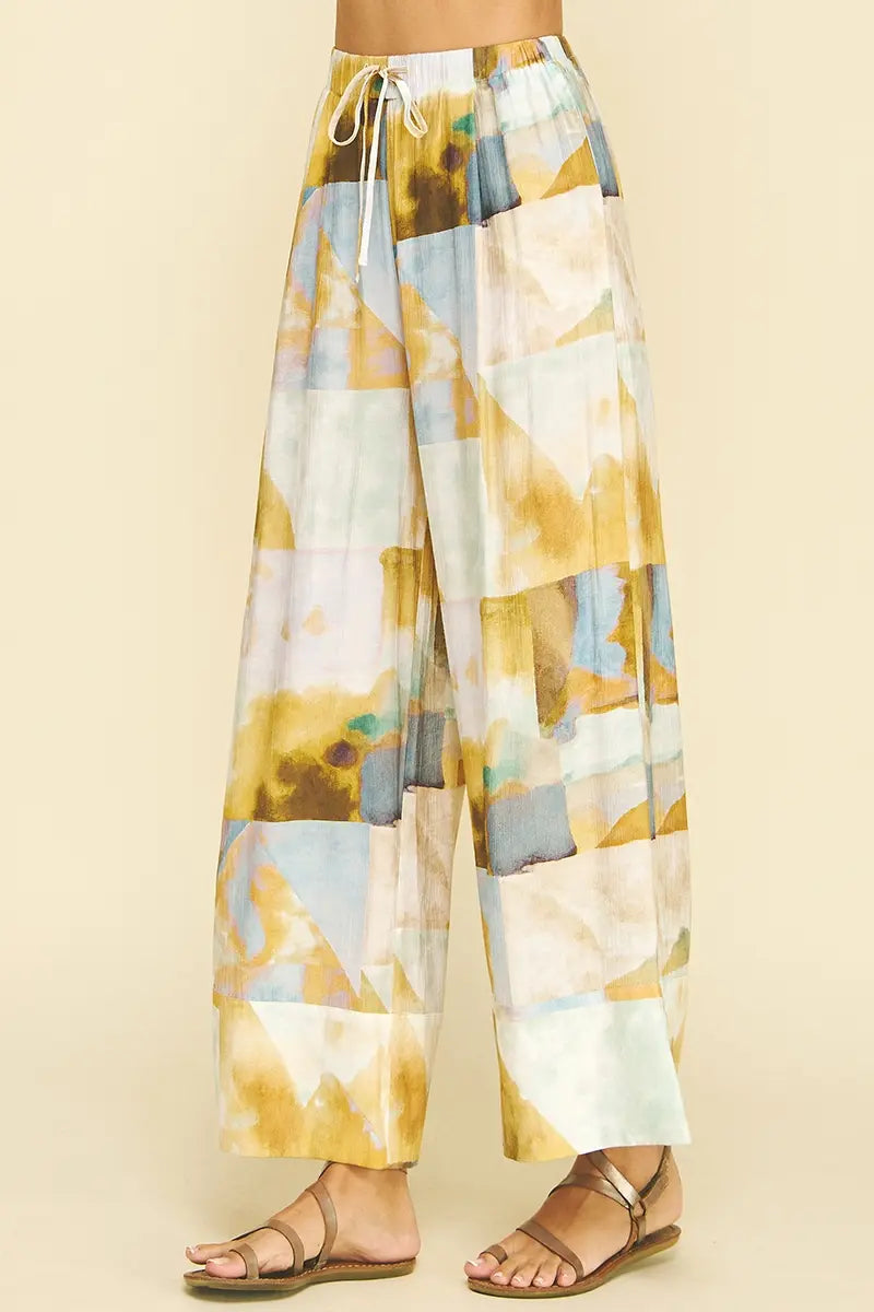 WATERCOLOR PRINT PANTS