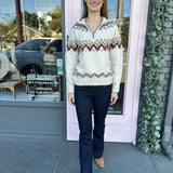 HALF ZIP KNIT SWEATER