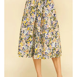 FLORAL PRINT A LINE SKIRT