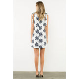 TIE STRAP VNECK PRINT DRESS