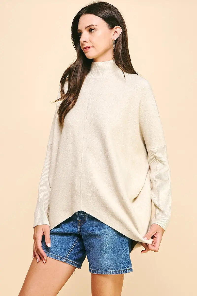 TURTLE NECK LONG SLEEVE SWEATER